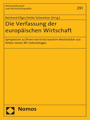 cover image of Die Verfassung der europäischen Wirtschaft